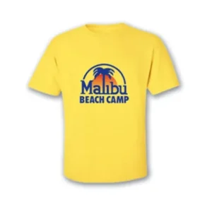 Mandatory Malibu Beach Camp Daily Yellow Tee Shirt